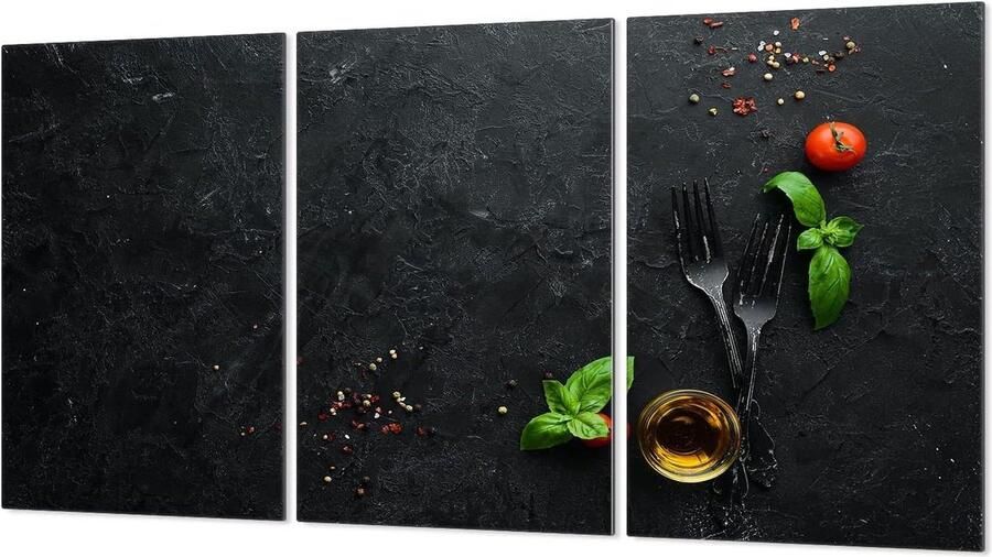 Kookplaat Afdekplaten Spatbescherming Glas Keuken Beschermen Gehard Glas 30 x 52 cm Leisteen