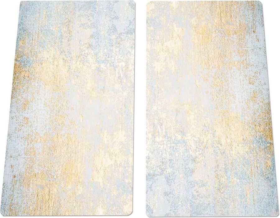 Kookplaat Afdekplaten Werkbladbeschermers Keuken Beschermen 4mm Gehard Glas 60x52cm 2 Stuks Goud