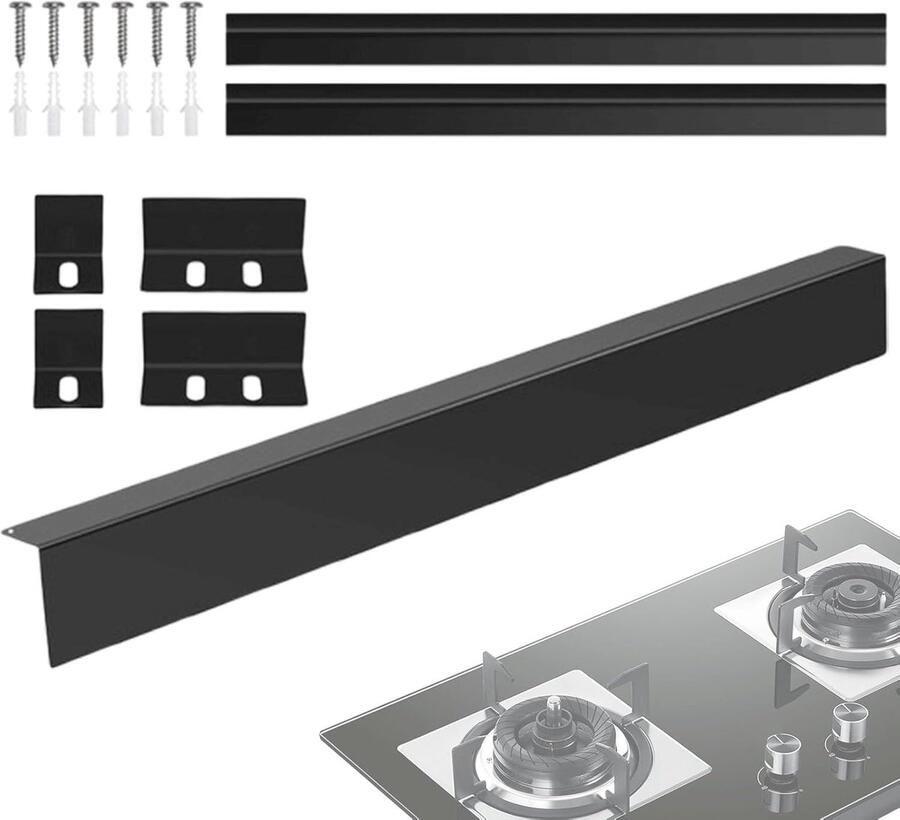 Oven Spleet Afdichtingsstrip Kookplaat Randbeschermer Keuken Schoonhouden Roestvrij Staal Afwerking 77 cm Zilver