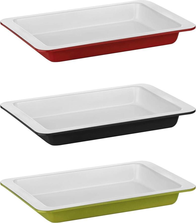 Kookplaat Bakplaat Bakken en braden Keramische coating 40 cm Lime Groen