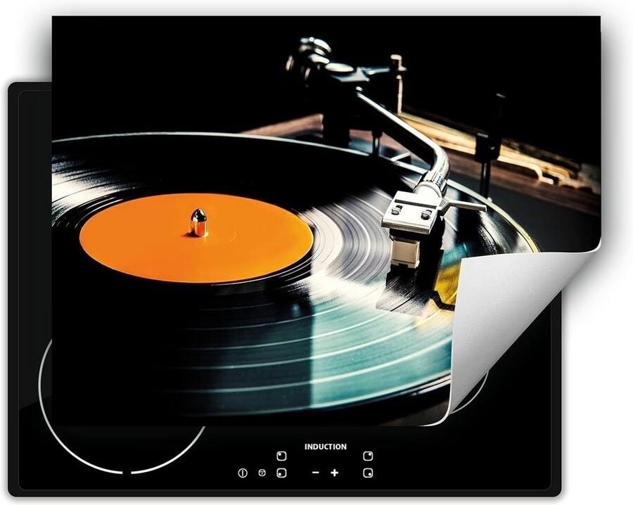 Kookplaat Beschermer 80x52 cm Zwart Vinyl voor Inductie en Keramisch
