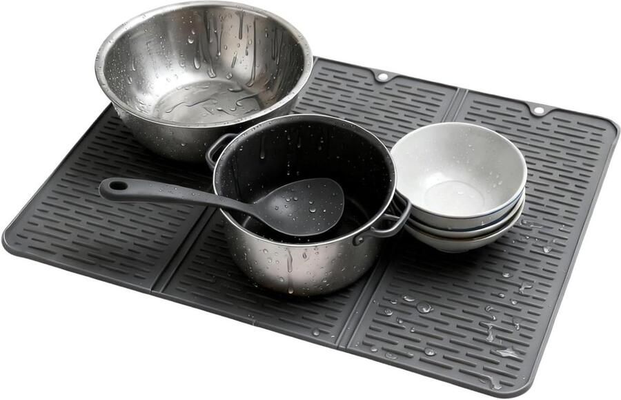Kookplaat Beschermer Aanrecht Mat Keuken Organisatie Hittebestendig Ontwerp 71 x 51 cm Grijs