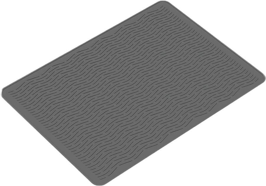 Kookplaat Beschermer Aanrecht Mat Keuken Organisatie Hittebestendig Siliconen 70 x 50 cm Grijs
