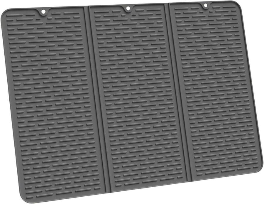 Kookplaat Beschermer Aanrecht Mat Keuken Organisatie Hittebestendig Siliconen 71 x 51 cm Grijs
