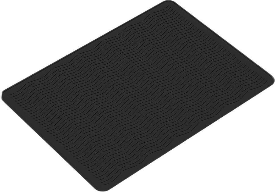 Kookplaat Beschermer Aanrecht Mat Koken Beschermen Hittebestendig Siliconen 70x50 cm Zwart