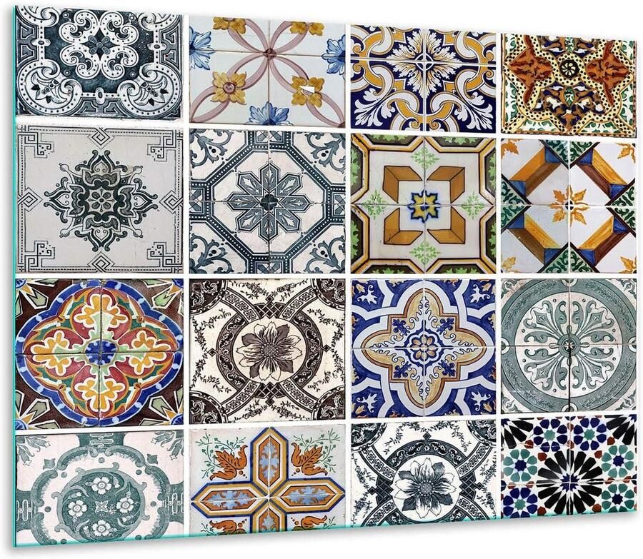 Kookplaat Beschermer Aanrechtblad Bescherming Keuken Decoratie Krasbestendig Glas 60 x 52 cm Mozaïek Design