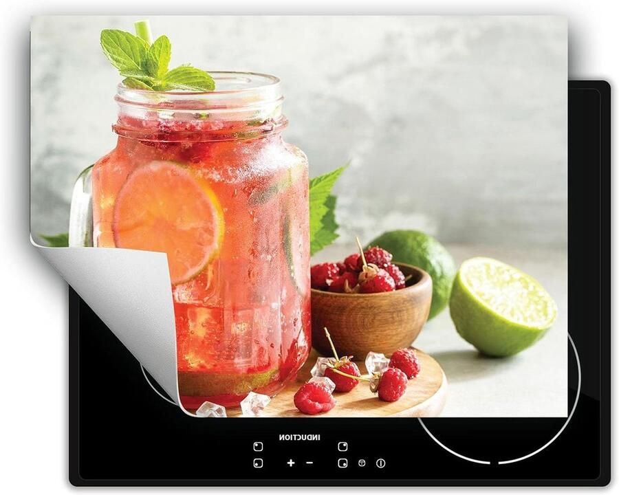 Kookplaat Beschermer Afdekplaat Inductie Extra Werkruimte Antislip Vinyl 70x52 cm Water-fruit