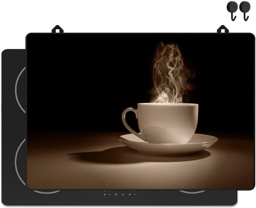 Kookplaat Beschermer Afdekplaat Inductie Kookplaat Beschermen Vuil Waterafstotend 76x52 cm Koffie