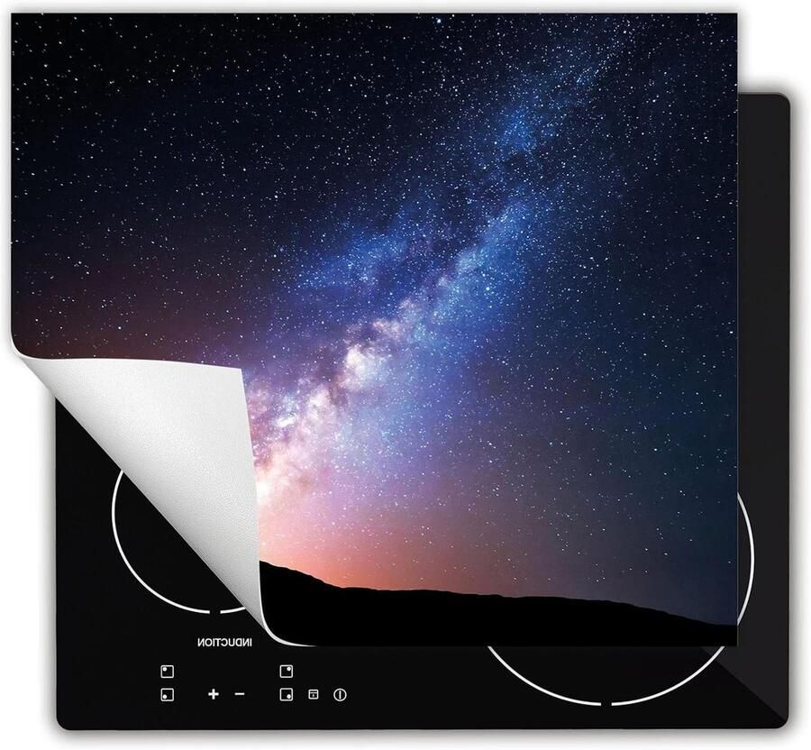 Kookplaat Beschermer Afdekplaat Mat Extra Werkruimte Antislip Vinyl 60x52 cm Sterren Patroon