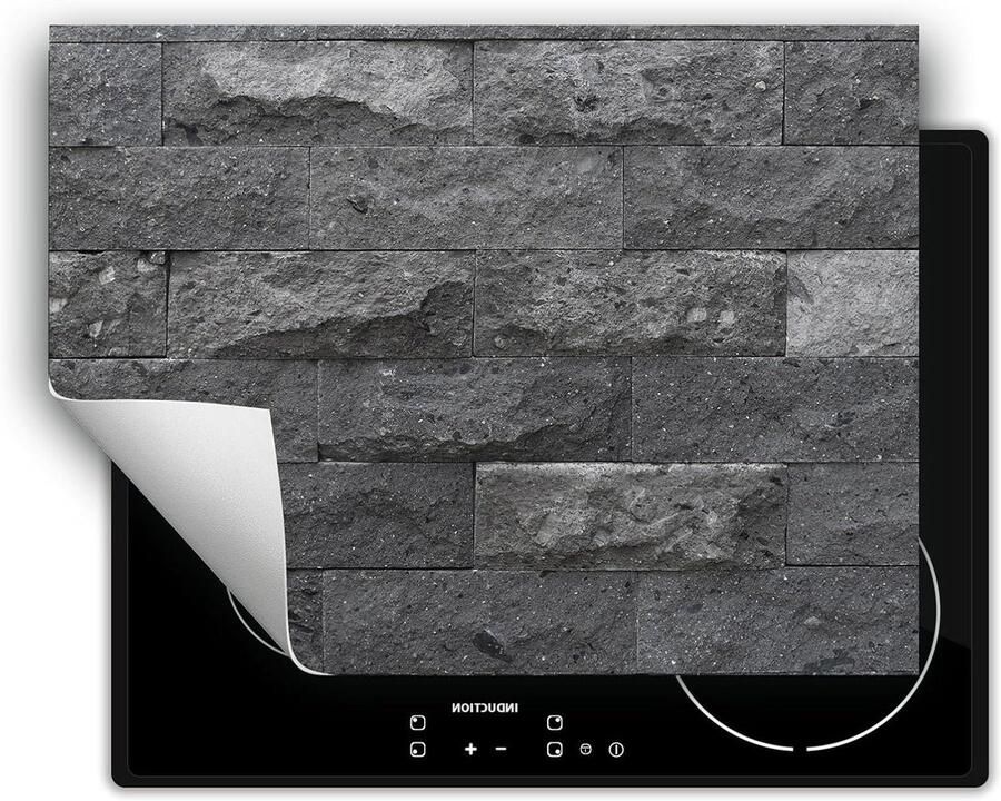 Kookplaat Beschermer Afdekplaat Mat Extra Werkruimte Antislip Vinyl 70x52 cm Grijs
