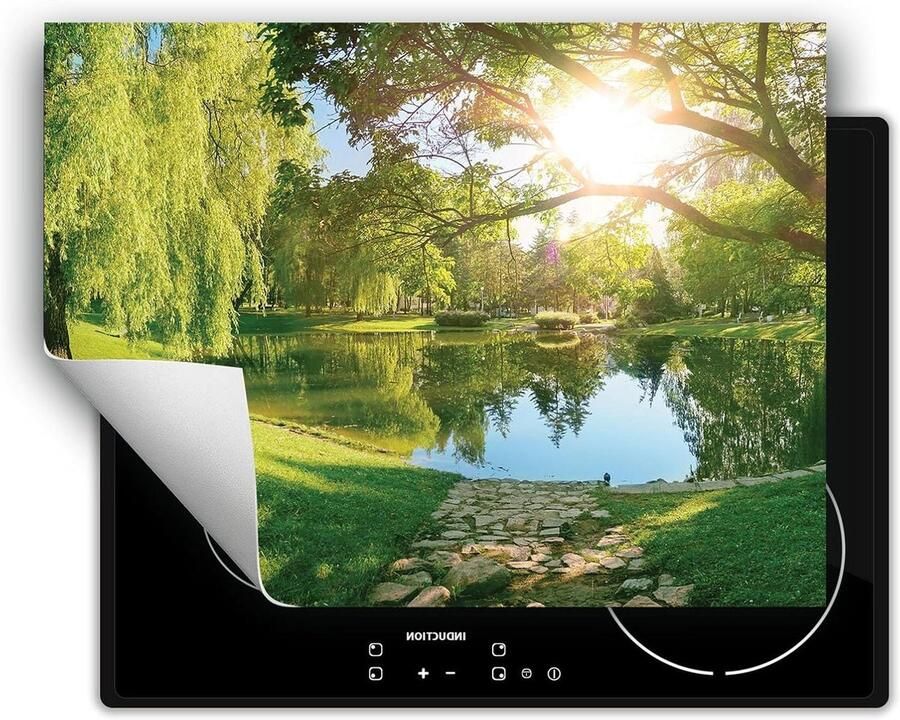 Kookplaat Beschermer Afdekplaat Mat Extra Werkruimte Antislip Vinyl 70x52 cm Landschap