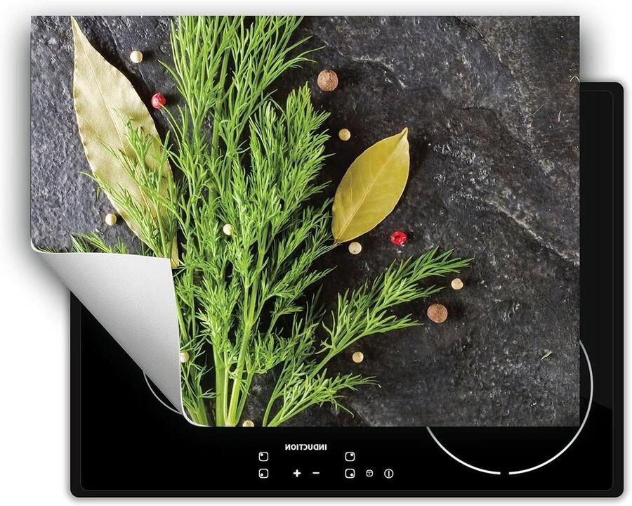 Kookplaat Beschermer Afdekplaat Mat Extra Werkruimte Antislip Vinyl 70x52 cm Leisteen
