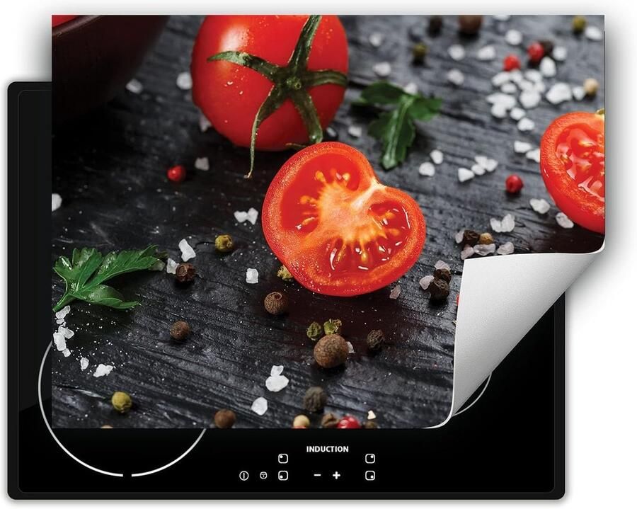 Kookplaat Beschermer Afdekplaat Mat Extra Werkruimte Creëren Antislip Vinyl 70x52 cm Hout-Tomaten