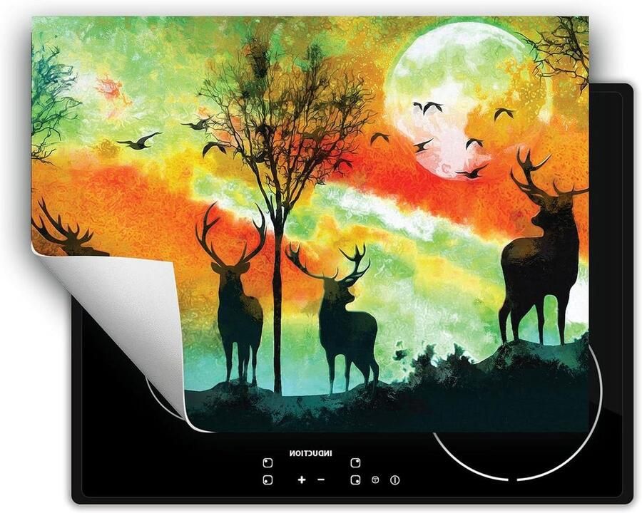 Kookplaat Beschermer Afdekplaat Mat Inductiekookplaat Beschermen Extra Werkruimte 70x52 cm Kleurrijk