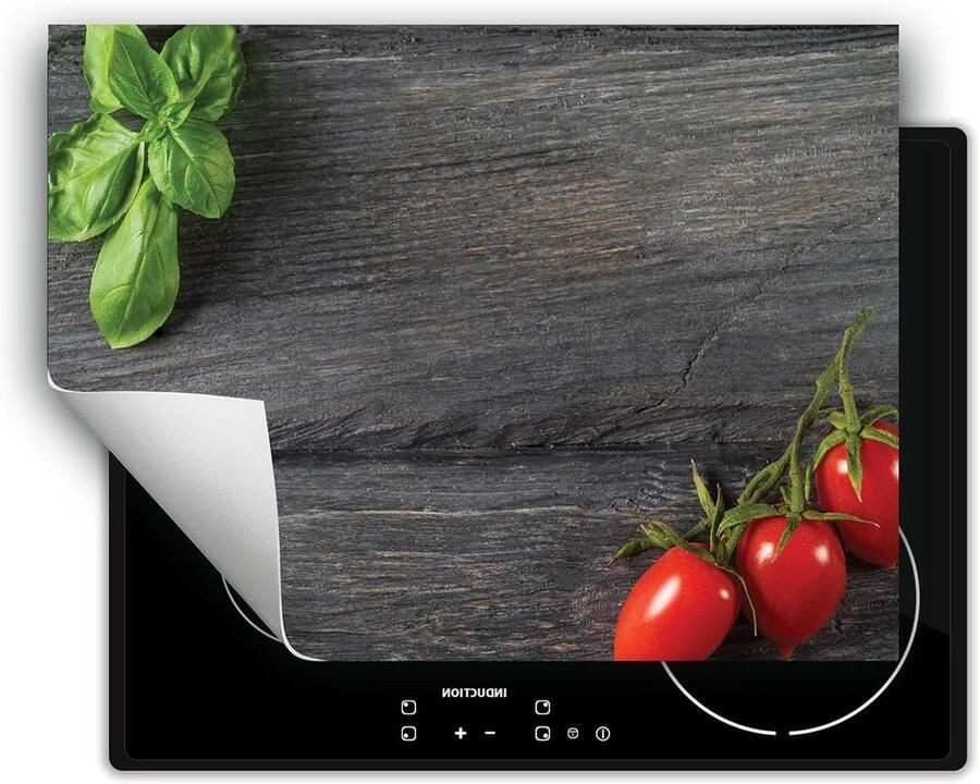 Kookplaat Beschermer Afdekplaat Mat Inductiekookplaat Beschermen Extra Werkruimte 70x52 cm Tomaat hout