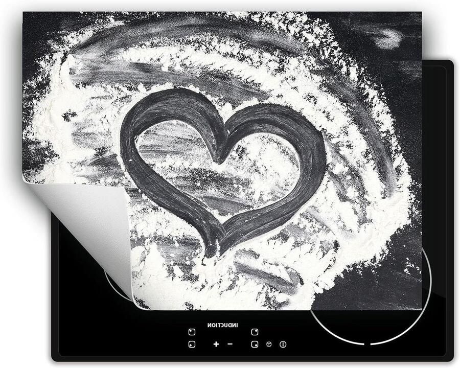 Kookplaat Beschermer Afdekplaat Mat Keuken Werkruimte Antislip Vinyl 70x52 cm Hart Patroon