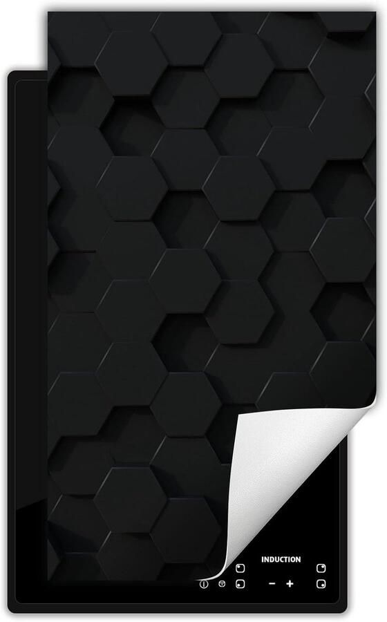 Kookplaat Beschermer Fornuis Afdekplaat Extra Werkruimte 3mm Dik Antislip 30x52 cm Zwart