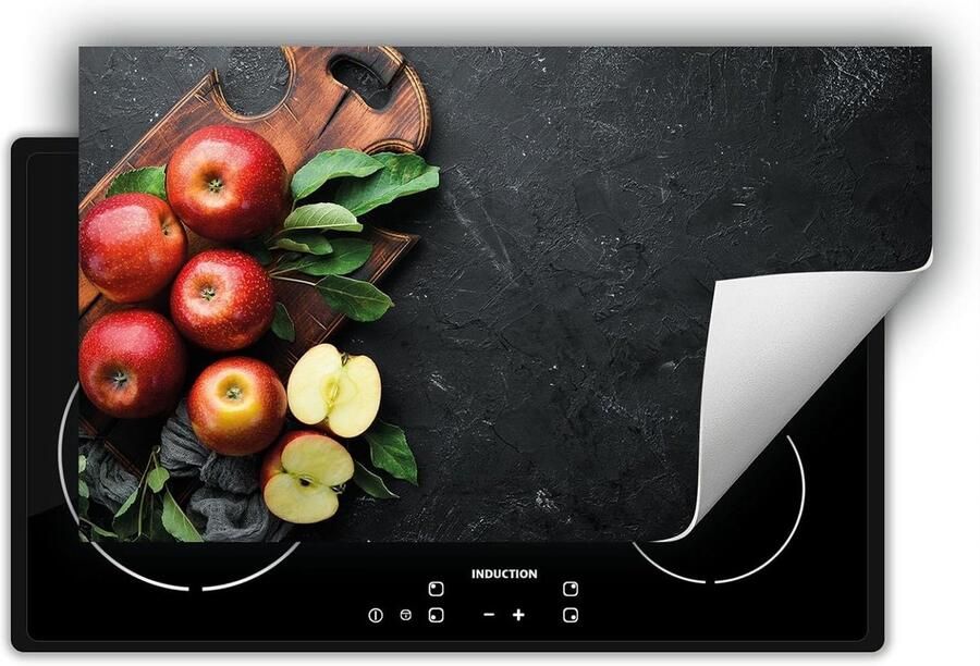 Kookplaat Beschermer Inductie Mat Extra Werkruimte 3mm Dik Materiaal 90x52 cm Appels
