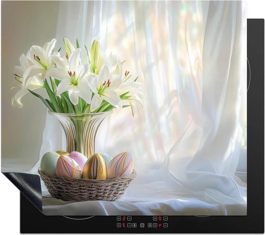 Kookplaat Beschermer Inductie Mat Extra Werkruimte Unieke Foto Print 57x51 cm Bloemen