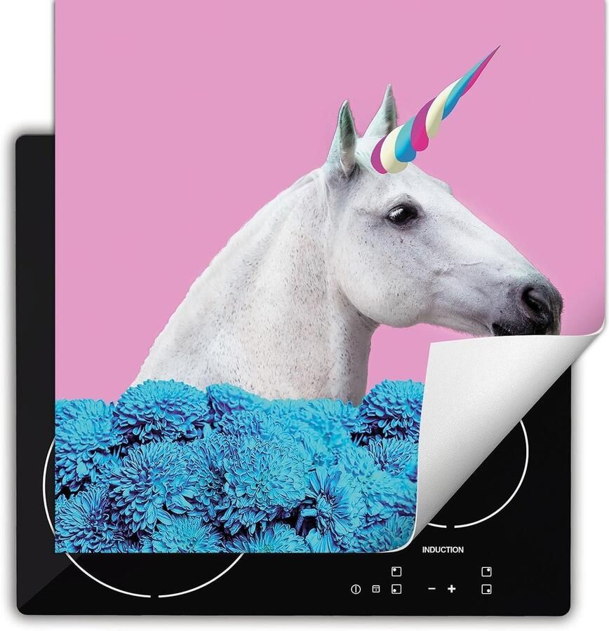 Kookplaat Beschermer Inductie Mat Keuken Decoratie Extra Werkruimte 60x52cm Unicorn Rose