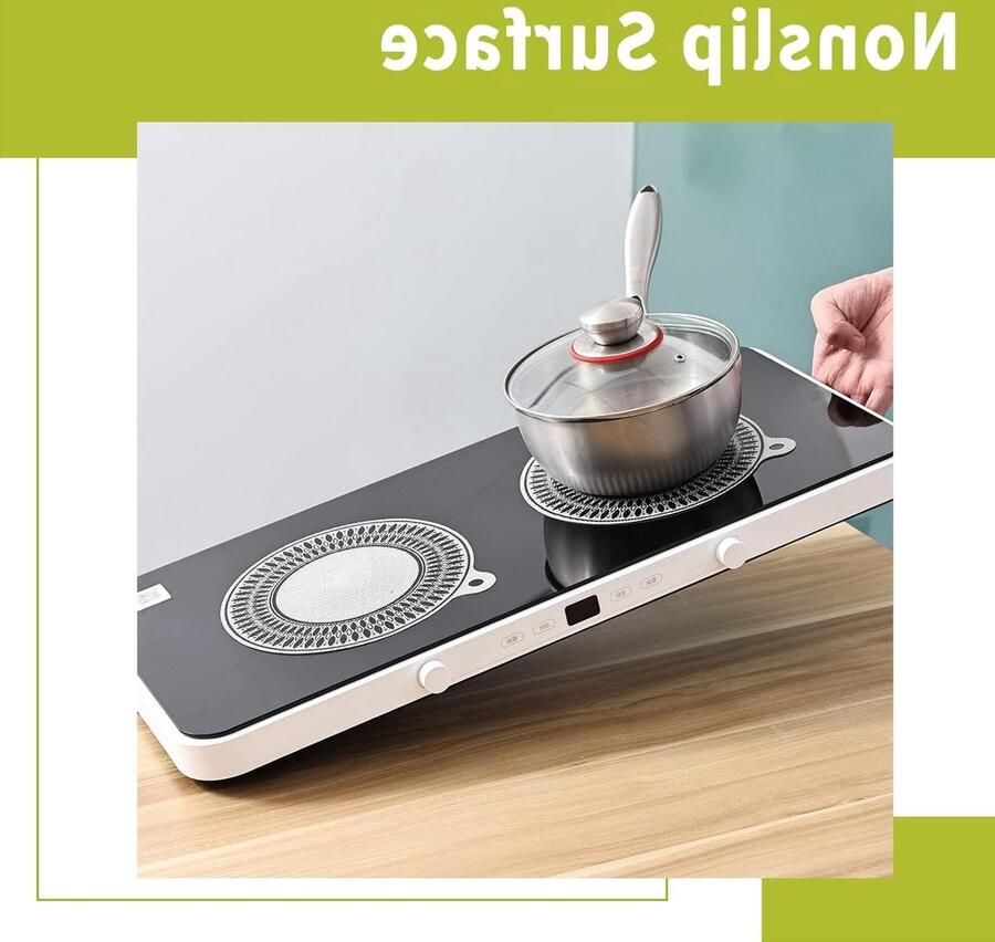 Kookplaat Beschermer Mat Set Veilig Koken Hittebestendig Siliconen 2 Stuks Transparant