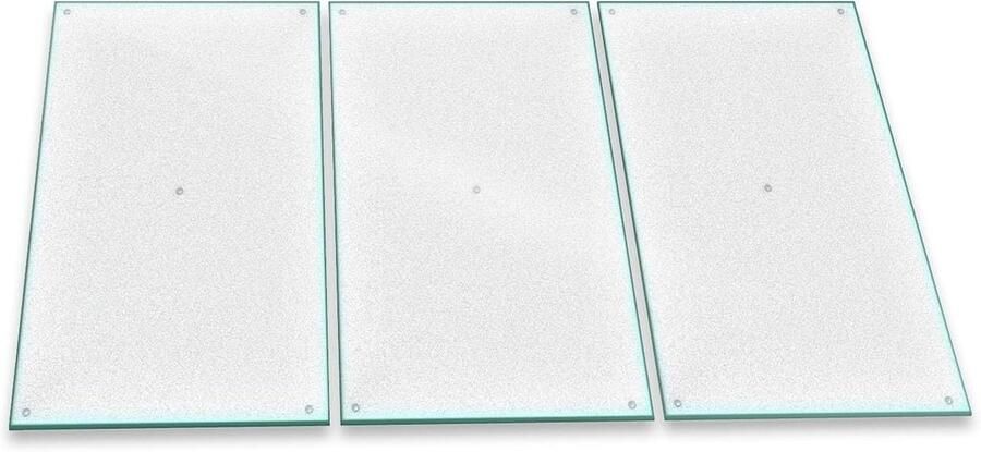 Kookplaat Beschermer Snijplank Set Werkblad Vergroten Krasbestendig Glas 3x30x52 cm Helder
