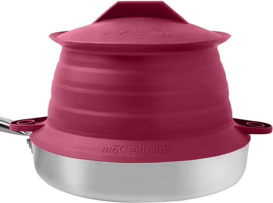 Kookplaat Beschermer Spatdeksel Pan Schoon Koken Verstelbaar & Omkeerbaar 20-25 cm Bordeaux