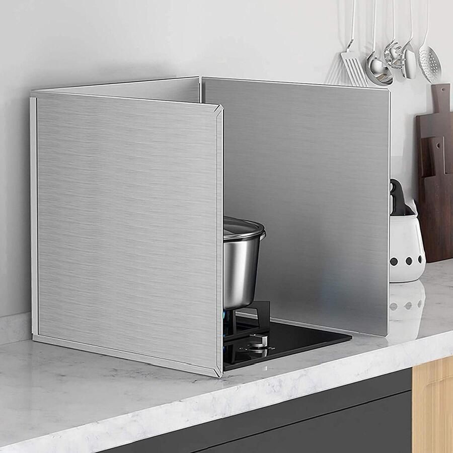 Anti Spat Scherm Olie Barrière Koken Beschermen Opvouwbaar Ontwerp Niet Gespecificeerd Zilver