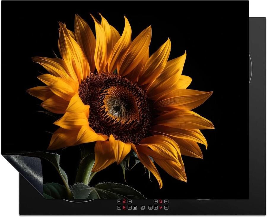 Kookplaat Beschermer Werkblad Beschermer Keuken Decoratie Unieke Foto Print 65x52 cm Zonnebloem