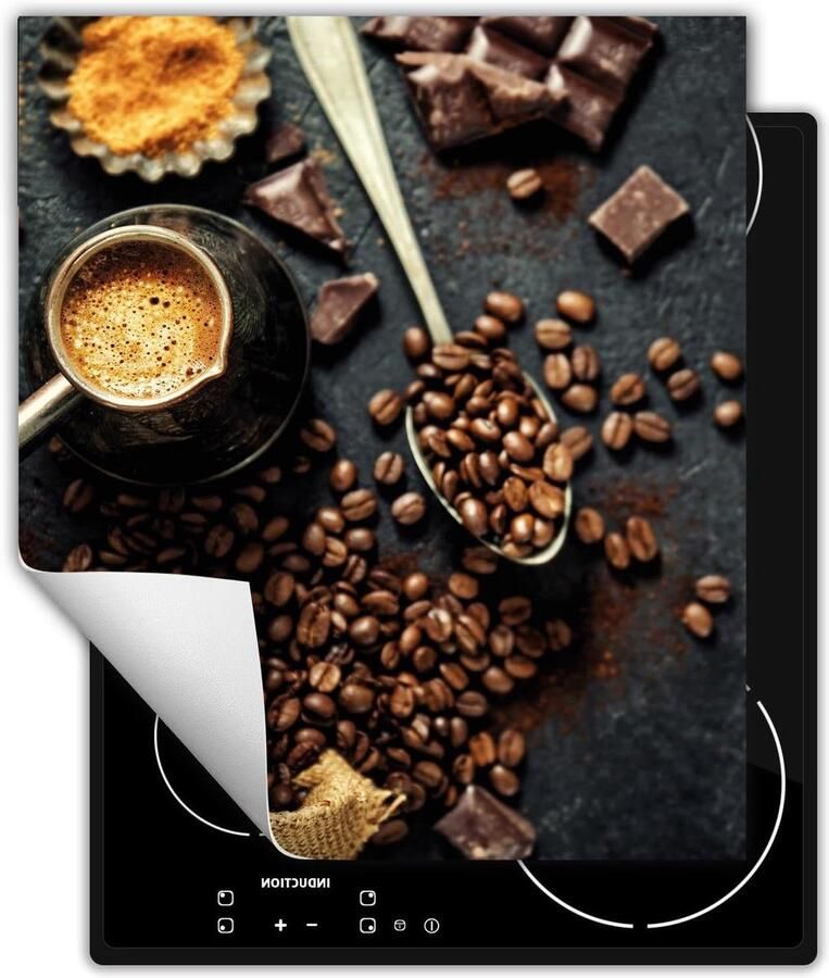 Kookplaat Beschermer Werkblad Decoratie Keuken Beschermen Anti Slip Mat 45x52 cm Bruin Koffie