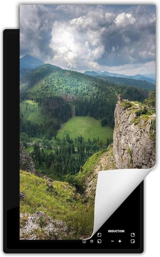 Kookplaat Beschermer Werkblad Mat Inductie Koken Antislip Vinyl 30x52 cm Bergen Landschap