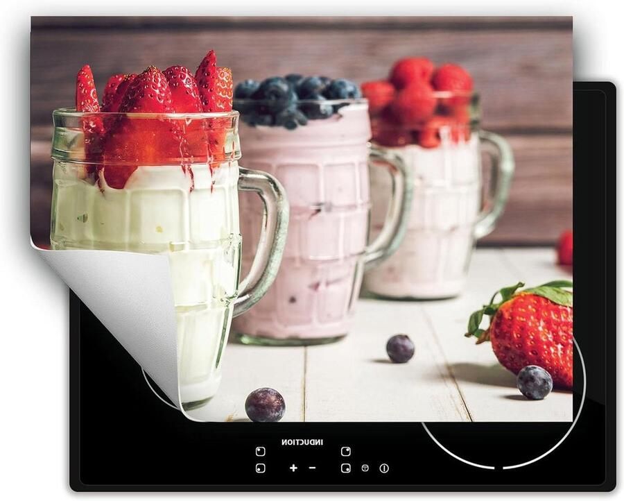 Kookplaat Beschermer Werkblad Mat Keuken Beschermen Antislip Vinyl 70x52 cm Dessert fruit