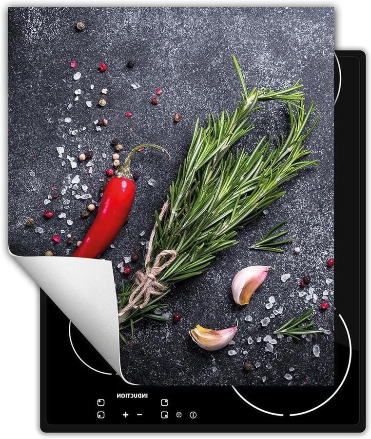Kookplaat Beschermer Werkblad Mat Keuken Beschermen Extra Werkruimte 45x52 cm Leisteen Kruiden