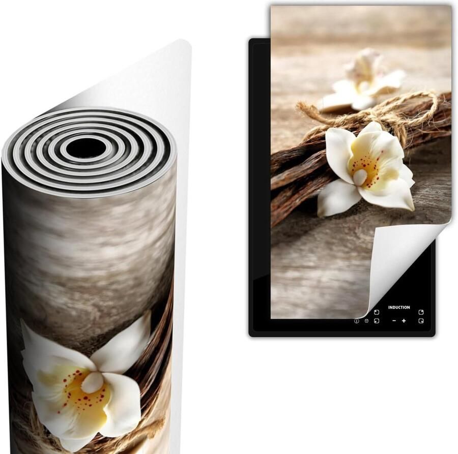 Kookplaat Beschermer Werkblad Mat Keuken Decoratie Antislip Oppervlak 30x52 cm Bloem Hout