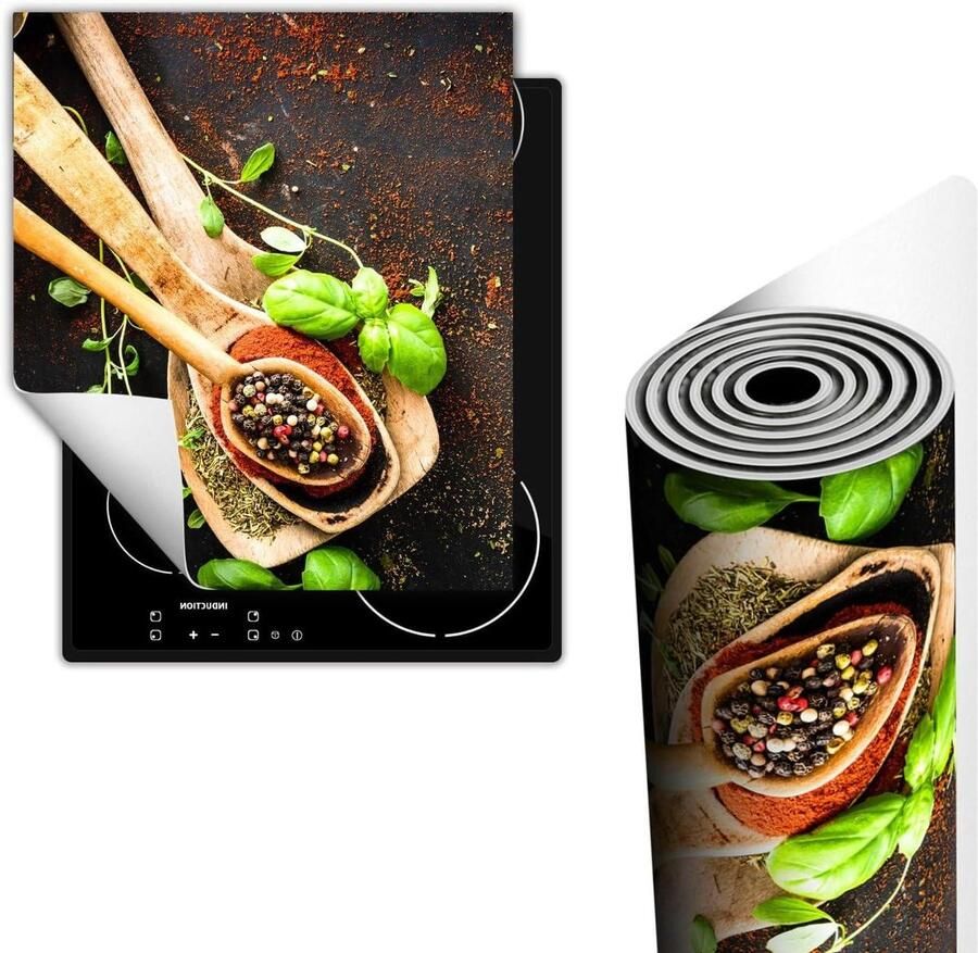 Kookplaat Beschermer Werkblad Mat Keuken Organisatie Antislip Vinyl 45x52 cm Kruiden Gekleurd