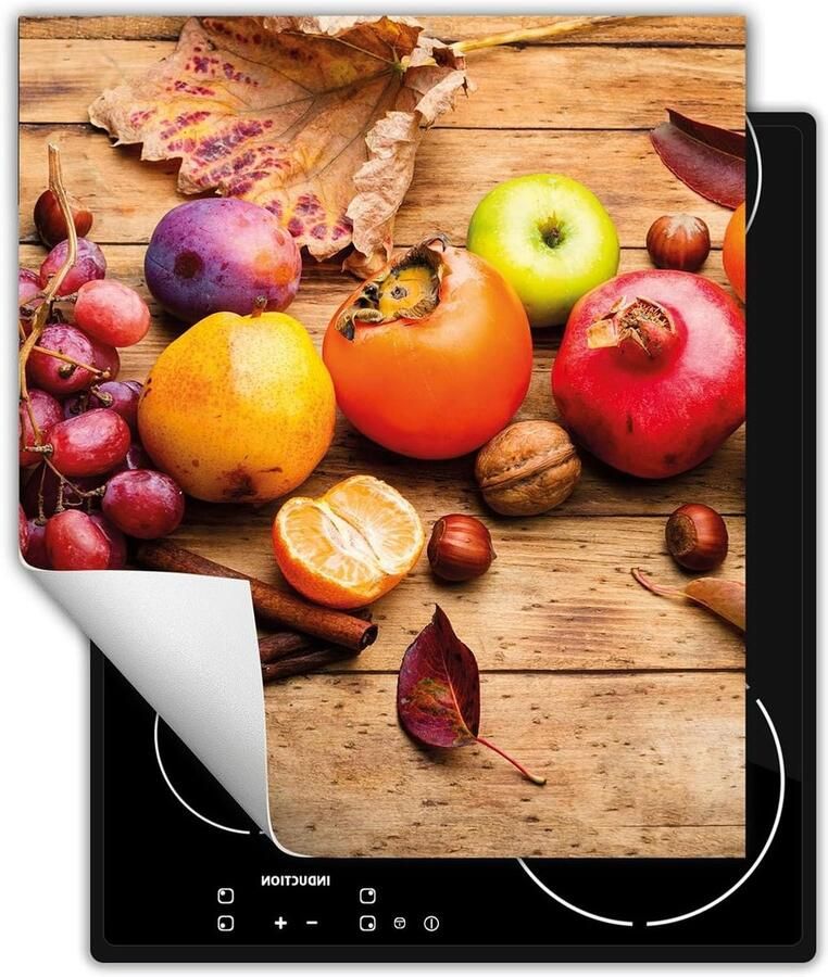 Kookplaat beschermer Werkbladdecoratie Keuken beschermen Vinyl met fruit design 45x52 cm Fruit hout - Foto 1