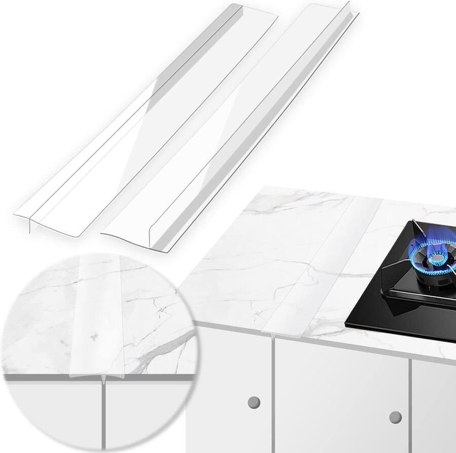 Kookplaat Beschermers Aanrecht Afdekking Keuken Schoonhouden Hittebestendig Flexibel Siliconen 25 Inch Standaard Transparant