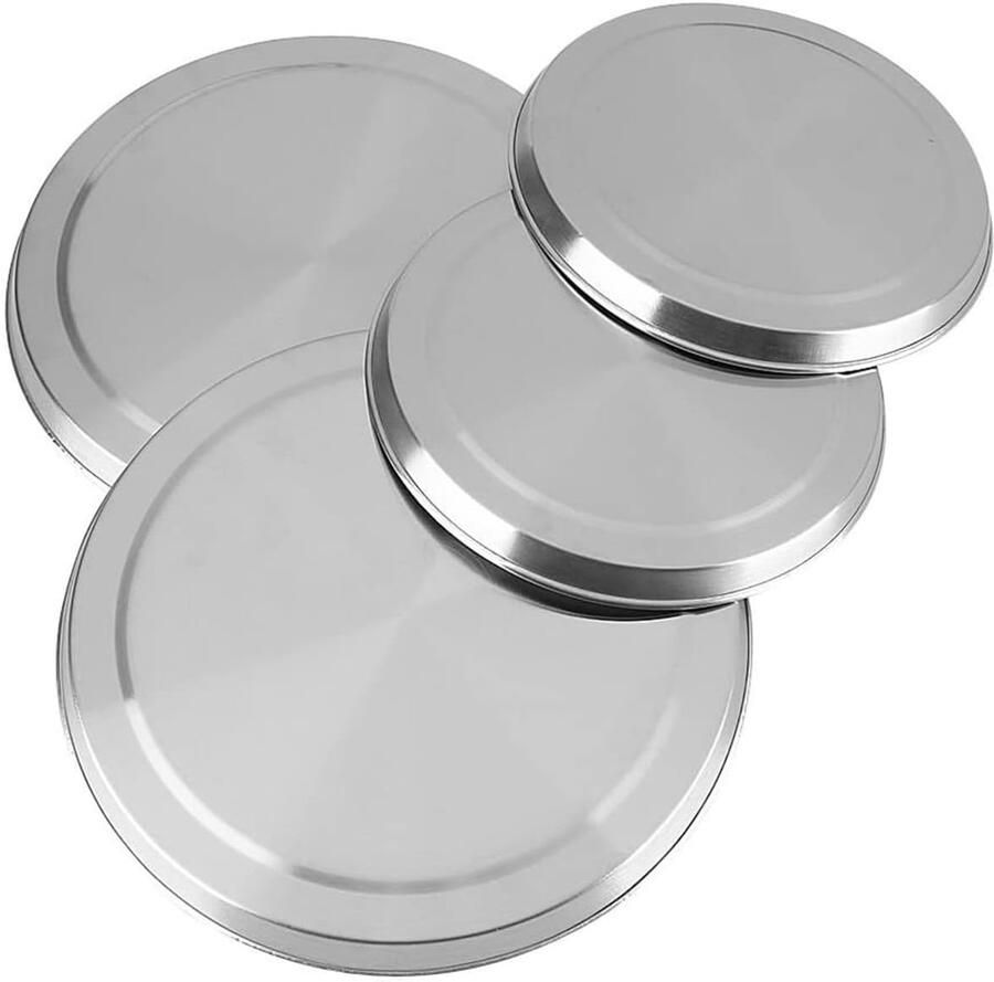 Kookplaat Beschermers Brander Covers Keuken Organisatie Roestvrij Staal 4 Stuks Zilver