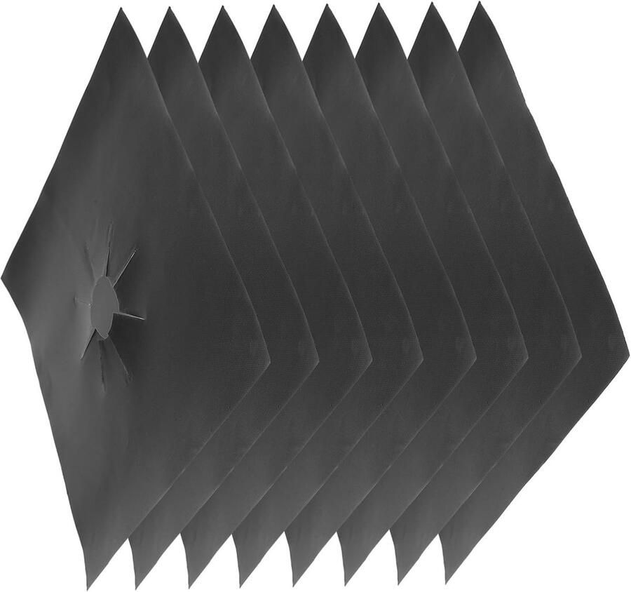 Kookplaat Beschermers Brander Covers Keuken Schoonhouden Hittebestendig Materiaal 8 Stuks Zwart