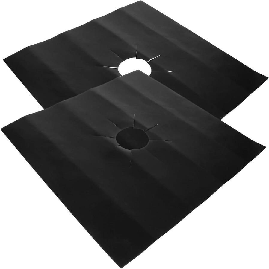 Kookplaat Beschermers Fornuis Bekleding Koken Herbruikbaar 27x27cm Zwart