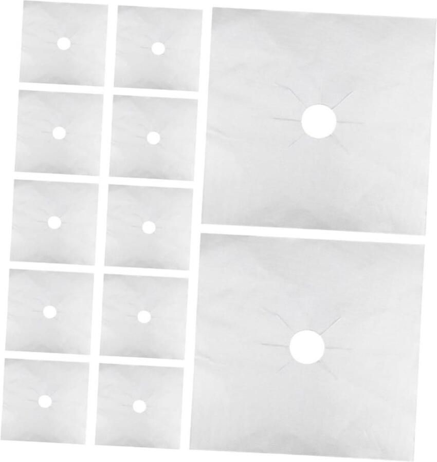 Kookplaat Beschermers Fornuis Mat Keuken Schoonhouden Hittebestendig PTFE 12 Stuks Zilverkleurig