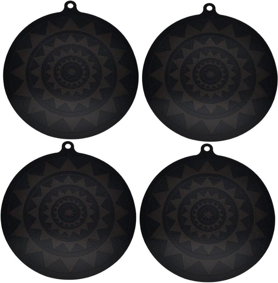 Kookplaat Beschermers Inductie Mat Koken Beschermen Thermochrome Temperatuur 4 Stuks Zwart