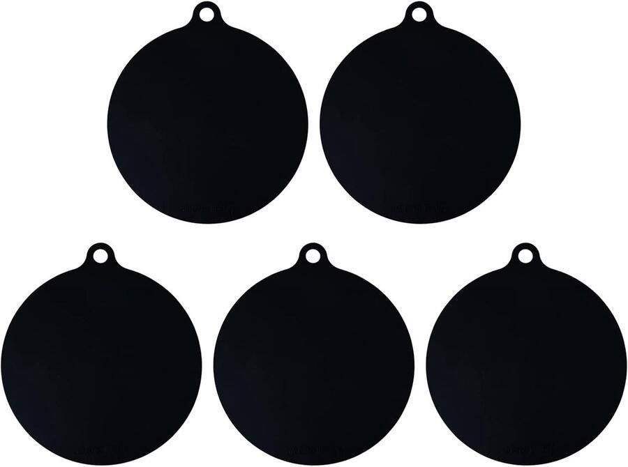 Kookplaat Beschermers Inductie Mat Kookplaat Beschermen Antislip en Wasbaar 5 Stuks Zwart