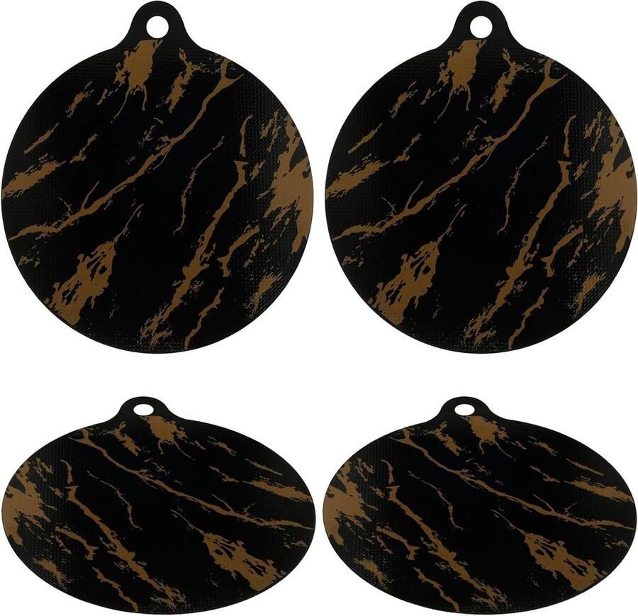 Kookplaat Beschermers Matten Set Kookplaat Schoonhouden Thermochromisch Kleur Effect 22 x 25 cm Zwart