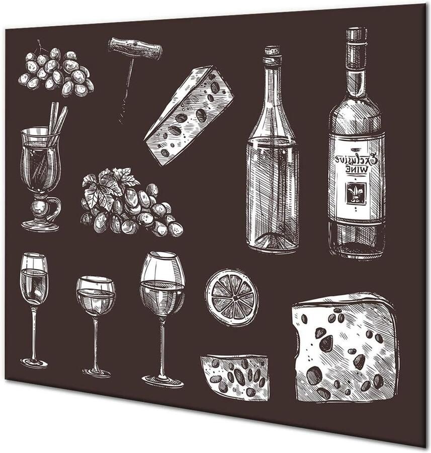 Kookplaat Beschermkap Glasplaat Deksel Keuken Werkruimte Gehard Glas 60x52 cm Transparant