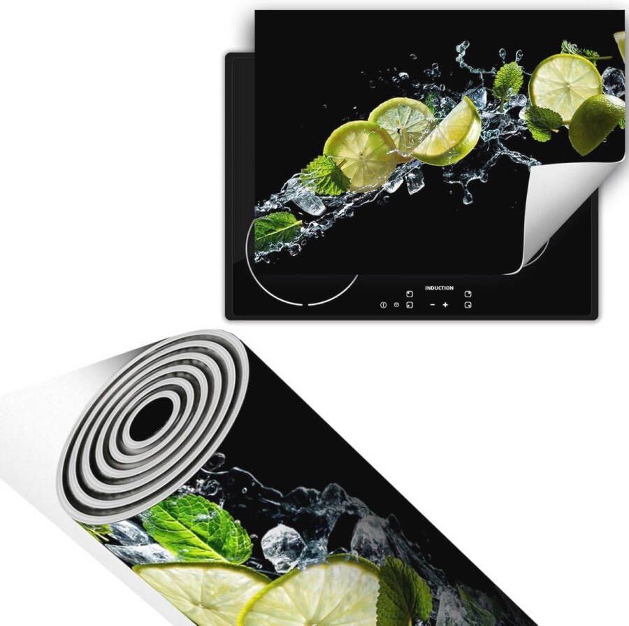 Kookplaat beschermmat 70x52 cm Inductie afdekplaat met antislip functie Keuken decoratie en extra werkoppervlak Zwart groen