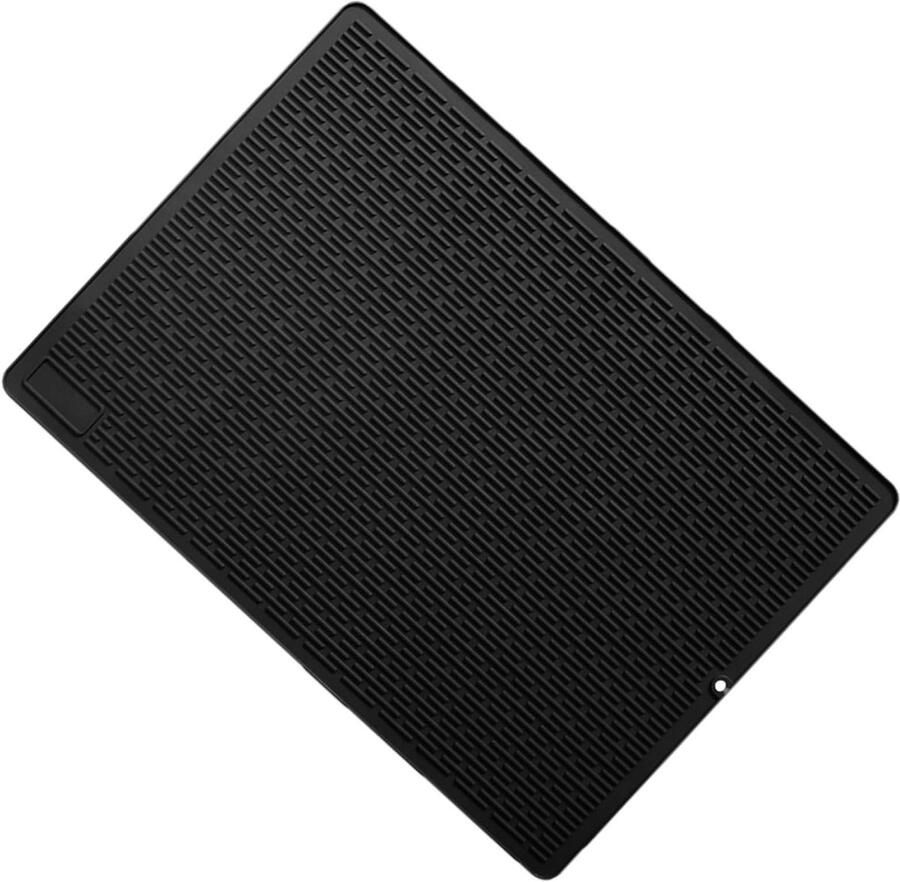 Kookplaat beschermmat Fornuis protector Keuken beschermen Hittebestendig siliconen 70x50 cm Zwart