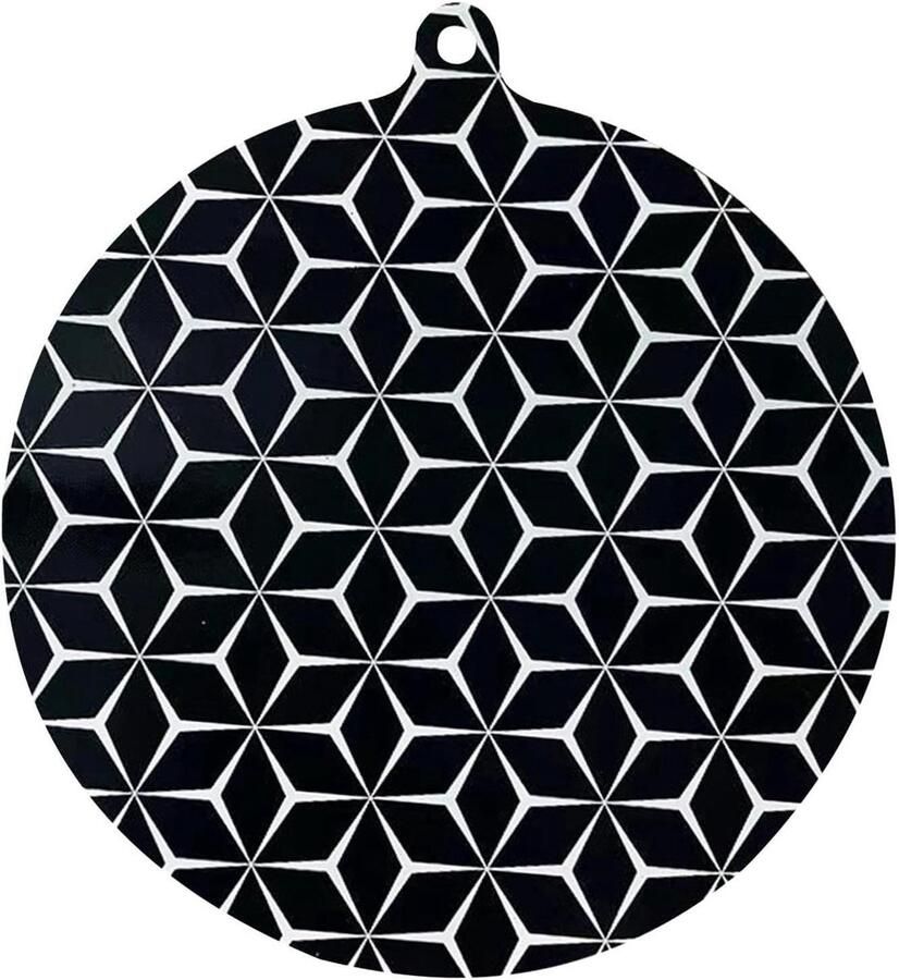 Kookplaat Beschermmat Fornuisbeschermer Antislip Krasvrije Keuken Hittebestendig Siliconen 24.3 x 22 cm Zwart