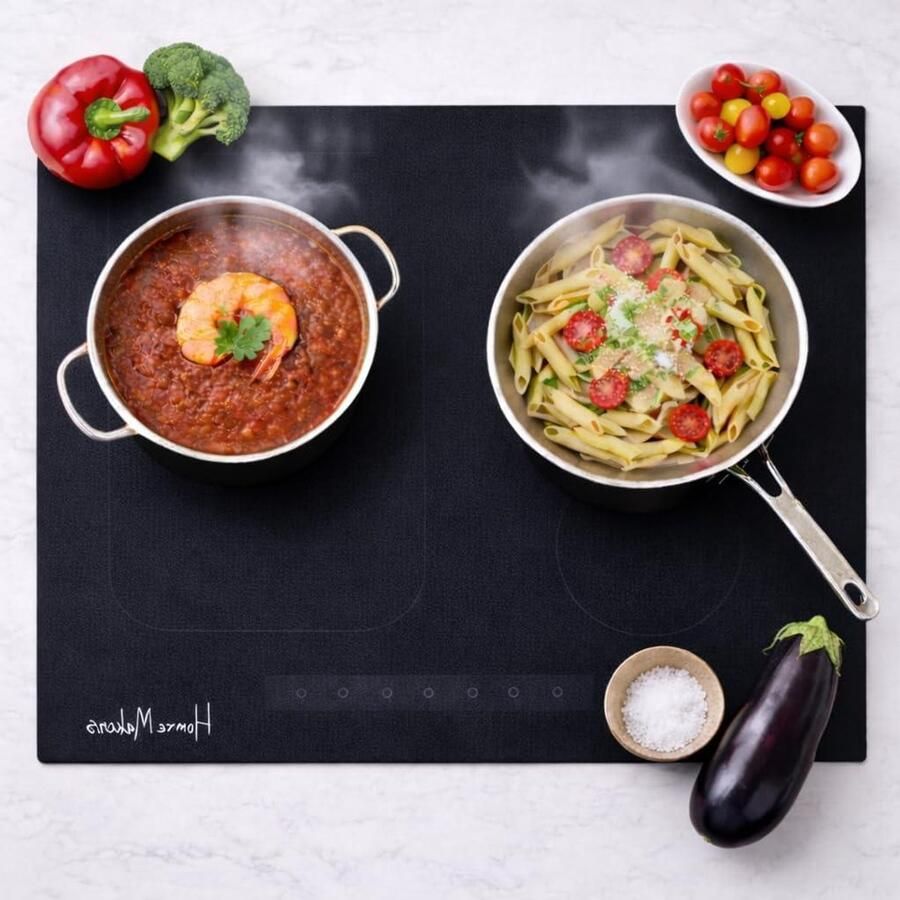 Inductiekookplaat Beschermmat Kookplaat Protector Mat Krasvrij Koken Doorschijnend Bedieningspaneel 61 x 53 cm Transparant
