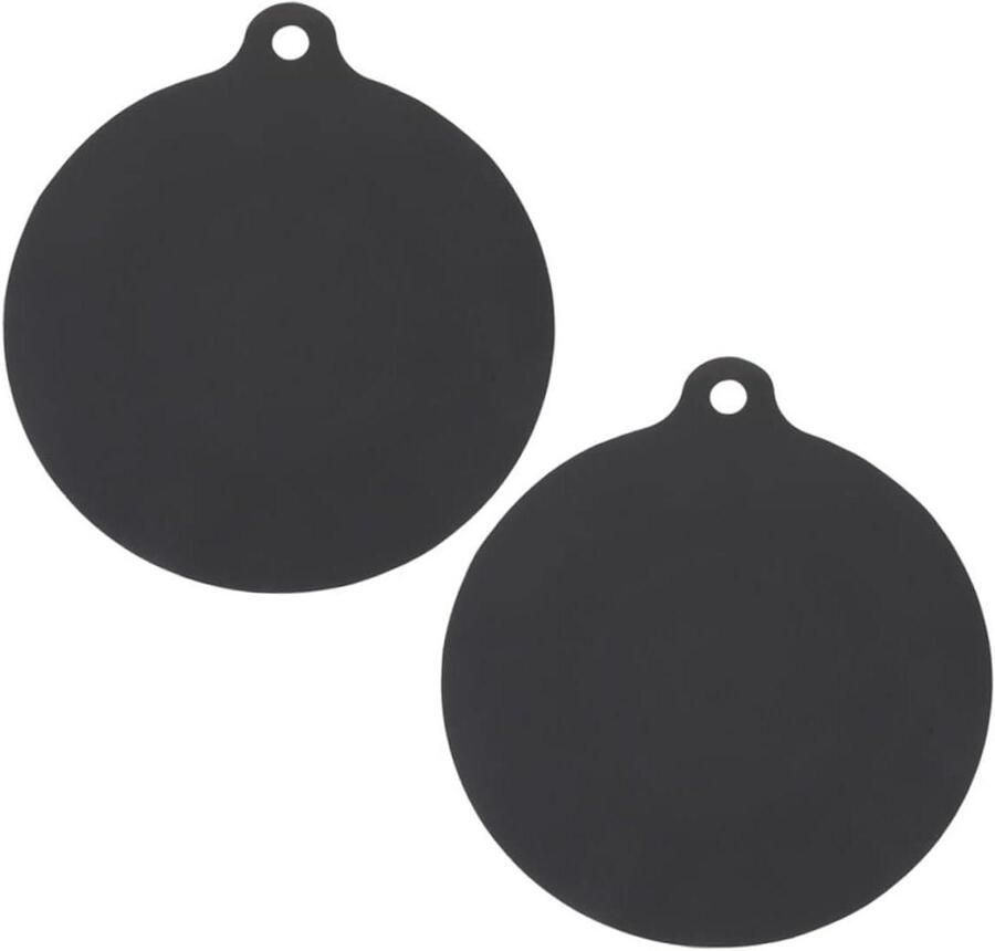 Kookplaat Beschermmat Siliconen Onderzetters Keukenblad Beschermen Hittebestendig Antislip 2 Stuks 19x16.5cm Zwart